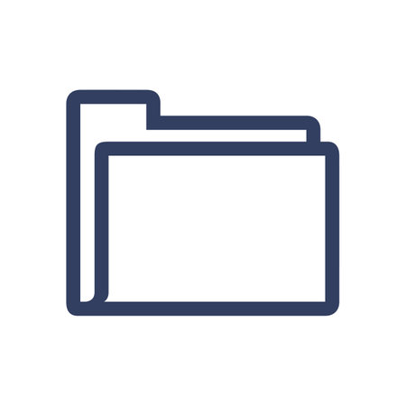 Line icon folder isolated on white background. Vector illustration.のイラスト素材