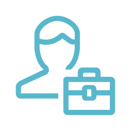 Line icon manager isolated on white background. Vector illustration.のイラスト素材
