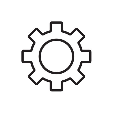 Line icon settings isolated on white background. Vector illustration.のイラスト素材