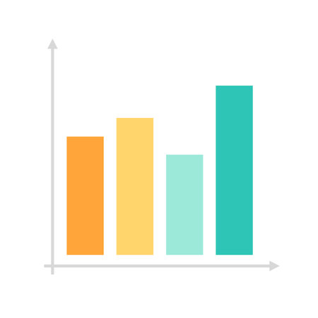 Flat icon graph isolated on white background. Vector illustration.のイラスト素材