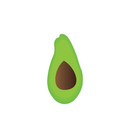 avocado slice iconのイラスト素材