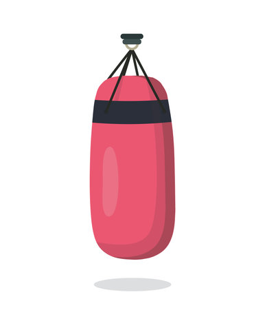 punching bag icon over white background. colorful design. vector illustrationのイラスト素材
