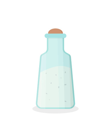 Salt and pepper shaker flat icon. Salt and pepper shaker vector illustrationのイラスト素材