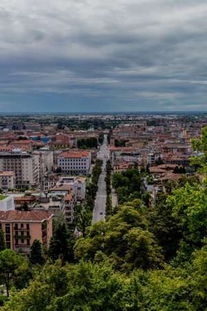 Holiday and Italian summer feeling in Bergamo - Italy / Lombardyの写真素材