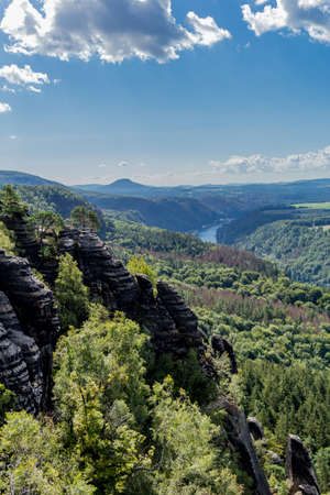 Exploration tour through the saxon switzerland on diffenrent places - Saxony / Germany