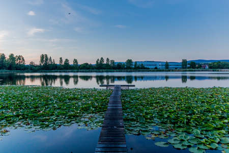 Summer exploring tour along the beautiful Werra Valley. - Breitungen / lake viewの写真素材