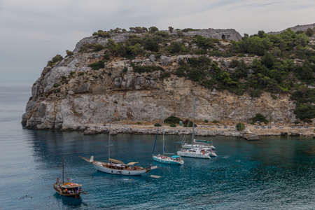 Holiday feeling on the Greek sun island in the eastern Mediterranean - Rhodes / Greeceの写真素材