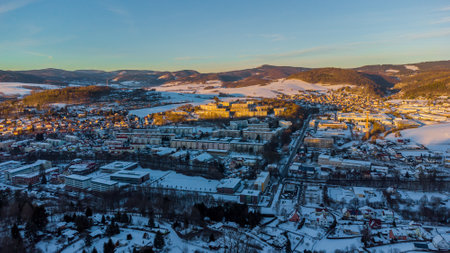 Enjoy the evening hours over Schmalkalden - Thuringiaの写真素材