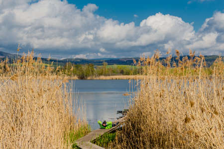 Spring exploring tour along the beautiful Werratal - Breitungen Seeblickの写真素材