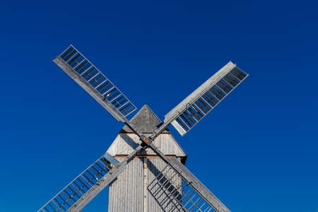 Historic Klettbach windmill and Germany's highest windmill - Thuringiaの写真素材