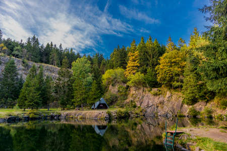 Autumn walk through the beautiful nature of the Thuringian Forest - Thuringia
