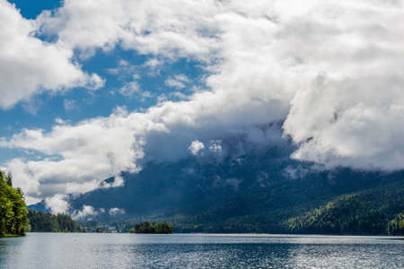 Summer discovery tour to the beautiful Eibsee in the Bavarian Alps - Germany