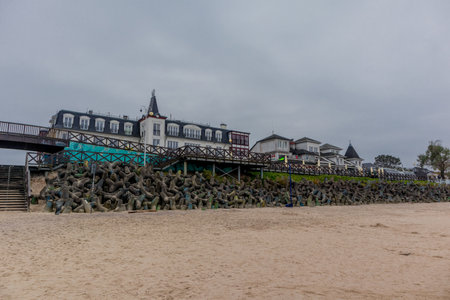Beach Walk on the Polish Baltic Sea from Mielno - Polandのeditorial素材