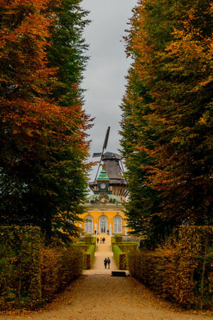 Visit to the beautiful park of Sanssouci Palace at the gates of Potsdam - Brandenburgのeditorial素材