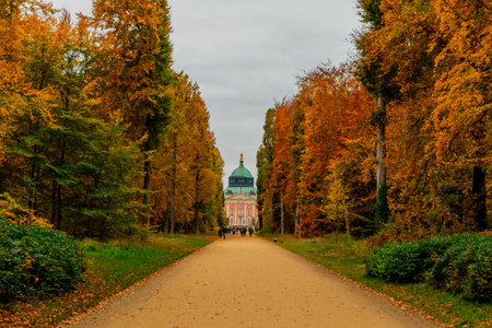 Visit to the beautiful park of Sanssouci Palace at the gates of Potsdam - Brandenburgのeditorial素材