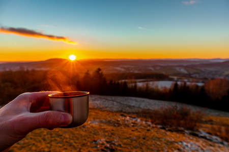 Sunset Hike along the Rennsteig in the near of Steinbach-Hallenberg - Germany