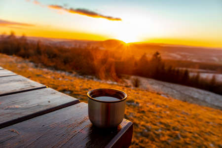 Sunset Hike along the Rennsteig in the near of Steinbach-Hallenberg - Germany