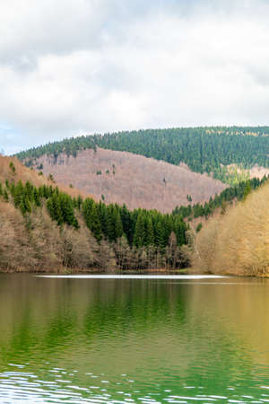 Hike through Erle Gate to the dam - Thuringia - Germanyの写真素材