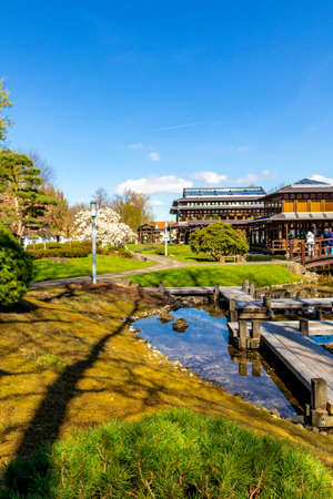 Journey of discovery to the Far East in the Japanese Garden of Bad Langensalza - Thuringia - Germanyの写真素材