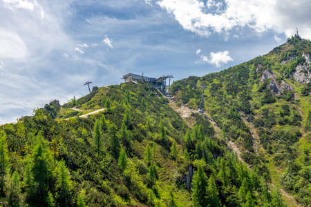 Beautiful exploration tour along the Berchtesgaden Alpine foothills - Jenner - Bavaria - Germanyの写真素材