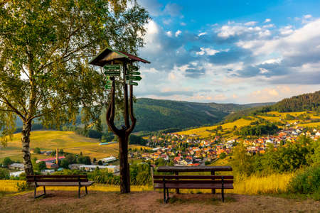 Small summer bike tour through the beautiful nature around Schmalkalden - Thuringia - Germanyの写真素材