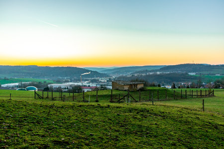 On the road in beautiful southern Thuringia at the gates of the Rennsteig - Thuringia - Germanyのeditorial素材