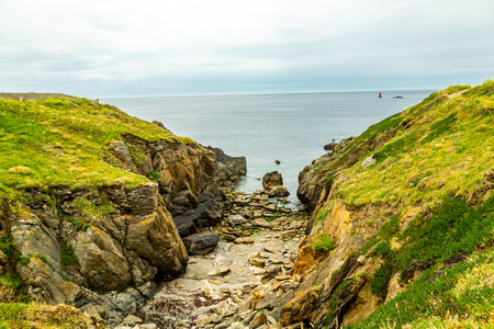 Small discovery tour at Pointe Saint-Mathieu in beautiful Brittany near Plougonvelin - Franceの写真素材