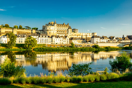 Summer discovery in the beautiful Seine Valley at Amboise Castle - Indre-et-Loire - Franceのeditorial素材