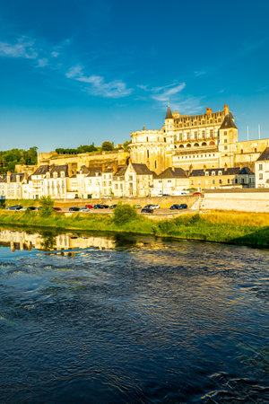 Summer discovery in the beautiful Seine Valley at Amboise Castle - Indre-et-Loire - Franceのeditorial素材