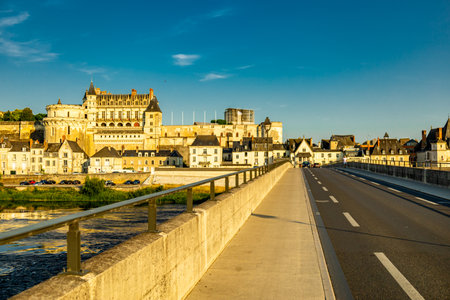 Summer discovery in the beautiful Seine Valley at Amboise Castle - Indre-et-Loire - Franceのeditorial素材