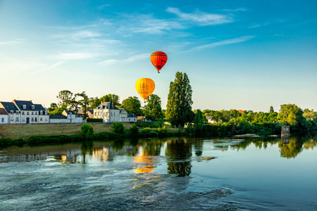 Summer discovery in the beautiful Seine Valley at Amboise Castle - Indre-et-Loire - Franceのeditorial素材