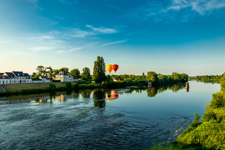 Summer discovery in the beautiful Seine Valley at Amboise Castle - Indre-et-Loire - Franceのeditorial素材