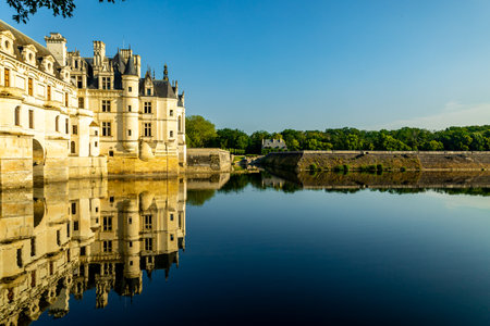 Summer discovery tour in the beautiful Seine Valley at Chenonceau Castle near Chenonceaux - Indre-et-Loire - Franceのeditorial素材