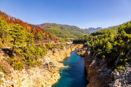 Exploratory tour through Turkey's hinterland to the Dim reservoir near Alanya - Turkeyの写真素材