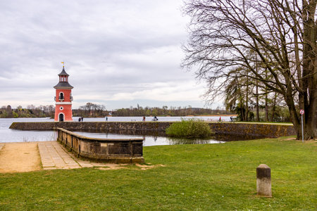 A short stopover at the beautiful fairytale castle of Moritzburg near Dresden - Saxony - Germanyの写真素材
