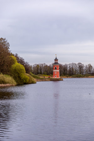 A short stopover at the beautiful fairytale castle of Moritzburg near Dresden - Saxony - Germanyの写真素材