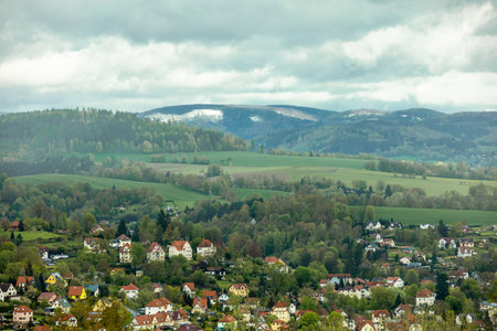 A short hike on the HÃ¶henweg trail in the town of Schmalkalden with typical April weather -...