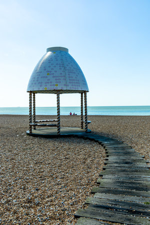 Welcome to England - First sightseeing tour in the beautiful harbour town of Folkestone - Kent - United Kingdomの写真素材