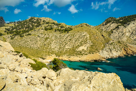 On the way to the highlight on the beautiful Balearic Island Mallorca - Cap de Formentor - Spainの写真素材