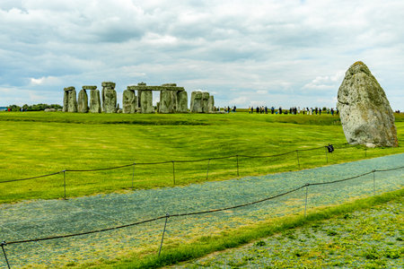 Visit the English classic: Stonehedge on the outskirts of Salisbury - Wiltshire - United Kingdomの写真素材