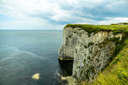 Short walking tour to the Old Harry Rocks on the outskirts of the harbour town of Swanage - Dorset -...