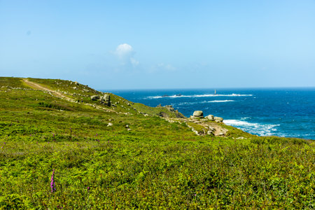 Exploring the most westerly point of England, Lands End near Penzance - Cornwall - United Kingdom