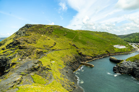 Discover the small harbour town of Boscastle on the west coast of beautiful Cornwall - United Kingdomの写真素材