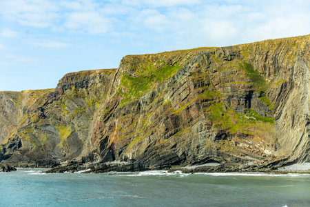 A beautiful walk to Hartland Point with its beautiful lighthouse and stunning sea views - Devon - United Kingdomの写真素材