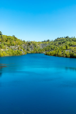 Late summer hike through the beautiful Thuringian Slate Park near Lehesten am Rennsteig - Thuringia - Germanyの写真素材