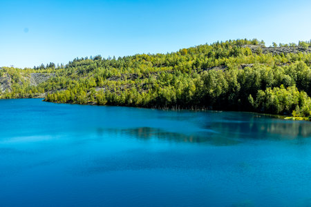 Late summer hike through the beautiful Thuringian Slate Park near Lehesten am Rennsteig - Thuringia - Germanyの写真素材