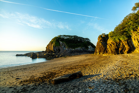 A fantastic sunset on the North Devon coast near Watermouth - United Kingdom