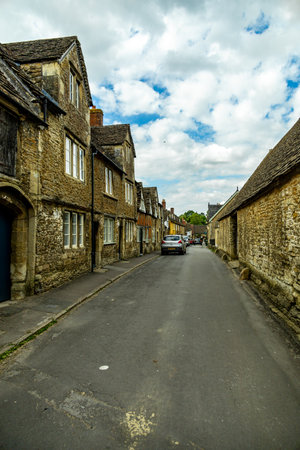 Stopover on the way through England in the picturesque village of Salisbury and the unique abbey in the county of Wiltshire - United Kingdomの写真素材