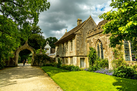 Stopover on the way through England in the picturesque village of Salisbury and the unique abbey in the county of Wiltshire - United Kingdomの写真素材
