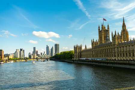 A short city stroll and exploration tour through the metropolis of London along the famous sights on the River Thames - United Kingdomの写真素材